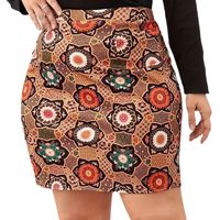 Summer Streetwear Flower Spandex Polyester Knee-Length Skirts main image 3