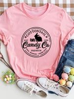 Women's T-shirt Short Sleeve T-Shirts Printing Casual Streetwear Cartoon main image 1