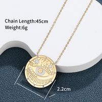 304 Stainless Steel 18K Gold Plated Raw Steel XUPING Simple Style Inlay Sun Moon Artificial Gemstones Pendant Necklace main image 5