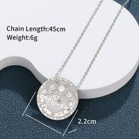 304 Stainless Steel 18K Gold Plated Raw Steel XUPING Simple Style Inlay Sun Moon Artificial Gemstones Pendant Necklace main image 7
