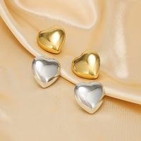 1 Pair IG Style Modern Style Simple Style Heart Shape 304 Stainless Steel 18K Gold Plated Ear Studs main image 1