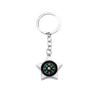 Simple Style Compass Star Heart Shape Alloy Plating Bag Pendant Keychain main image 6