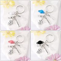 Simple Style Letter Cup Teeth Alloy Plating Bag Pendant Keychain main image 6