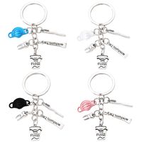 Style Simple Lettre Coupe Dents Alliage Placage Pendentif De Sac Porte-Clés main image 4