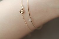 Sterling Silver 18K Gold Plated IG Style Simple Style Heart Shape Flower Inlay Zircon Bracelets main image 4