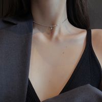 Kupfer Versilbert Einfacher Stil Geometrisch Rechteck Halskette Mit Anhänger sku image 8