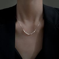 Kupfer Versilbert Einfacher Stil Geometrisch Rechteck Halskette Mit Anhänger sku image 14