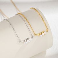 Sterling Silber Einfacher Stil Geometrisch Überzug Halskette Mit Anhänger main image 1