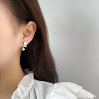 1 Pair Casual Sweet Butterfly Bow Knot Plating Inlay Alloy Artificial Crystal Pearl Drop Earrings sku image 1