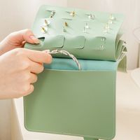 Elegant Solid Color Pu Leather Jewelry Packaging Bags main image 3