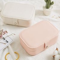 Elegant Solid Color Pu Leather Jewelry Boxes main image 3