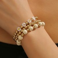 MAMA Simple Style Letter CCB Plastic Wood Beaded Mother'S Day Women's Bracelets main image 1