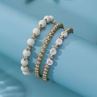 MAMA Einfacher Stil Brief CCB Kunststoff Holz Perlen Muttertag Frau Armbänder sku image 1