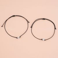 Simple Style Heart Shape Wax Line Copper Braid Women's Bracelets main image 4