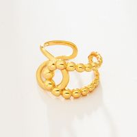 Wholesale Simple Style Solid Color Knot Brass Plating Open Rings sku image 9