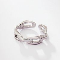 Wholesale Simple Style Solid Color Knot Brass Plating Open Rings sku image 6
