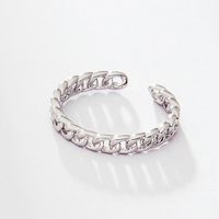 Wholesale Simple Style Solid Color Knot Brass Plating Open Rings sku image 1