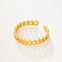 Wholesale Simple Style Solid Color Knot Brass Plating Open Rings sku image 2