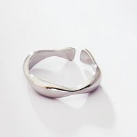 Wholesale Simple Style Solid Color Knot Brass Plating Open Rings sku image 8