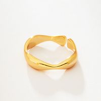 Wholesale Simple Style Solid Color Knot Brass Plating Open Rings sku image 7