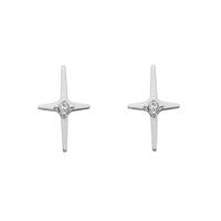 1 Pair IG Style Simple Style Star Inlay Titanium Steel Zircon Ear Studs main image 4