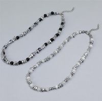 Einfacher Stil Geometrisch Perlen Opal Titan Stahl Irregulär Unisex Halskette Mit Anhänger main image 4