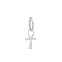 1 Piece Casual Simple Style Cross Polishing Stainless Steel Drop Earrings sku image 1