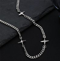 Titanium Steel Casual Simple Style Star Polishing Inlay Zircon Necklace sku image 2