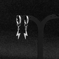 1 Piece Simple Style Lightning Polishing Stainless Steel Drop Earrings Ear Cuffs main image 6