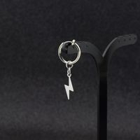 1 Piece Simple Style Lightning Polishing Stainless Steel Drop Earrings Ear Cuffs sku image 2