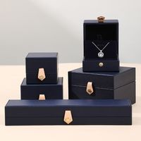 Elegant Solid Color Pu Leather Jewelry Boxes sku image 3