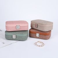 Retro Solid Color Cloth Jewelry Boxes main image 5