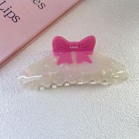 Women's Sweet Bow Knot Acetic Acid Sheets Handmade Hair Claws sku image 1