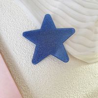 Women's Sweet Star Plaid Gradient Color Plastic Handmade Hair Claws sku image 3