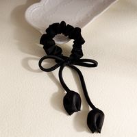 Women's Sweet Simple Style Solid Color Flower Bow Knot Cloth Hair Tie sku image 2