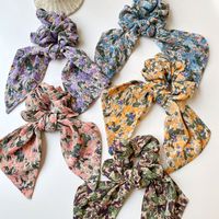 Women's Casual Simple Style Flower Cloth Printing Hair Tie main image 4
