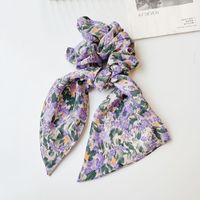 Frau Lässig Einfacher Stil Blume Tuch Drucken Haargummi sku image 1