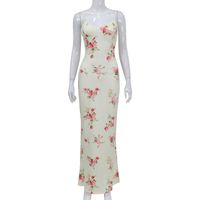 Women's Regular Dress Elegant V Neck Printing Sleeveless Flower Maxi Long Dress Masquerade main image 3