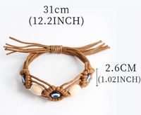 Retro Ojo Del Diablo Madera Resina Línea De Cera Trenza Unisexo Pulsera main image 2