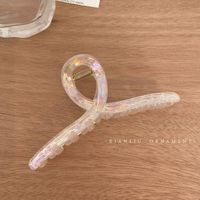 Women's Simple Style Solid Color Transparent Plastic Plating Hair Claws sku image 8
