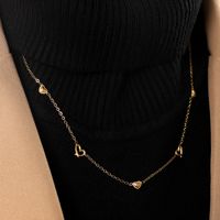 Edelstahl 304 14 Karat Vergoldet Elegant Einfacher Stil Überzug Herzform Zirkon Halskette Mit Anhänger main image 4