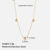 304 Stainless Steel 14K Gold Plated Elegant Simple Style Plating Heart Shape Zircon Pendant Necklace sku image 2