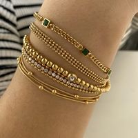 Casual Simple Style Geometric 304 Stainless Steel 16K Gold Plated White Gold Plated Gold Plated Bracelets In Bulk main image 3