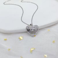 Titanium Steel Copper Elegant Simple Style Heart Shape Plating Pendant Necklace sku image 1