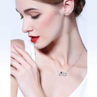 Sterling Silber IG-Stil Elegant Brief Unendlichkeit Zirkon Halskette Mit Anhänger main image 5