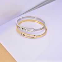 Titanium Steel Simple Style Geometric Bangle main image 1