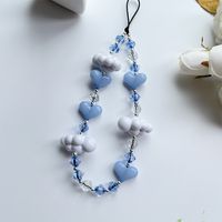 Sweet Clouds Heart Shape Resin Mobile Phone Chain main image 5