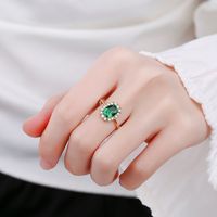 Sterling Silver IG Style Simple Style Geometric Inlay Zircon Rings main image 5