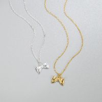 Sterling Silver 18K Gold Plated Sweet Bow Knot Pendant Necklace main image 1