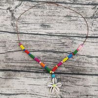 Ethnic Style Bohemian Geometric Flower Wooden Beads Turquoise Shell Beaded Unisex Bracelets 1 Piece main image 4